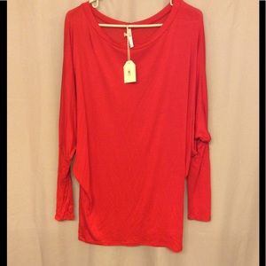 Red Dolman Top
